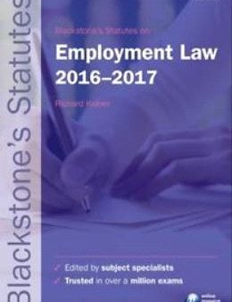 Blackstone s Statutes On Employment Law 2016-2017 (26th Revised edition) Fashion