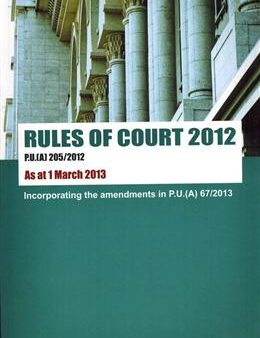 RULES OF COURT 2012 ( 1 MARCH 13) (OP) Online Sale