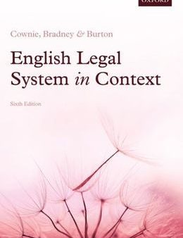 English Legal System in Context, 6th Edition Online Sale