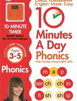 10 Minutes a Day Phonics Ages 3-5 (Includes Funky Orange Timer) on Sale