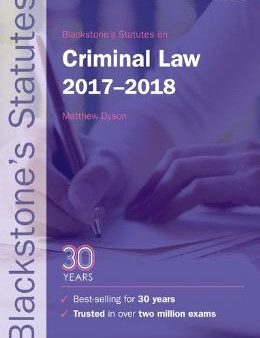 Blackstones Statutes On Criminal Laws 2017-2018 Hot on Sale