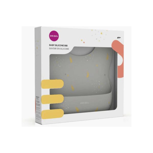 Oribel Baby Silicone Bib - Earl Grey Online