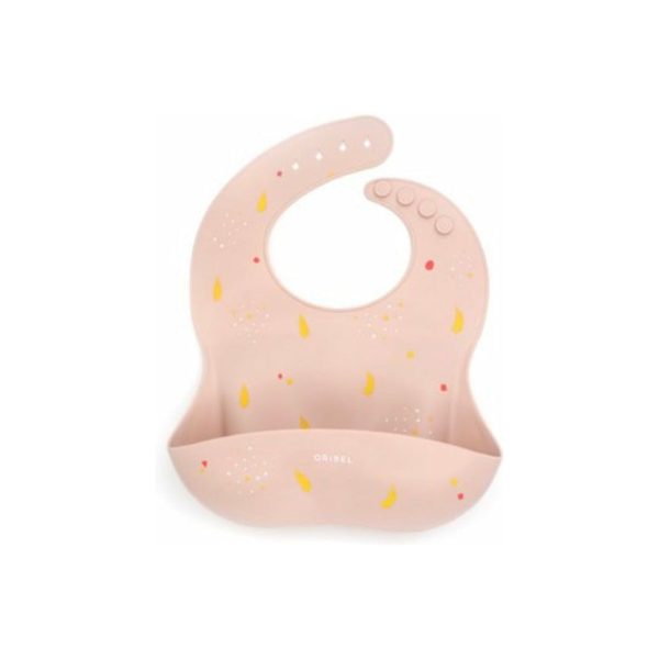 Oribel Baby Silicone Bib - Grapefruit Pink Supply